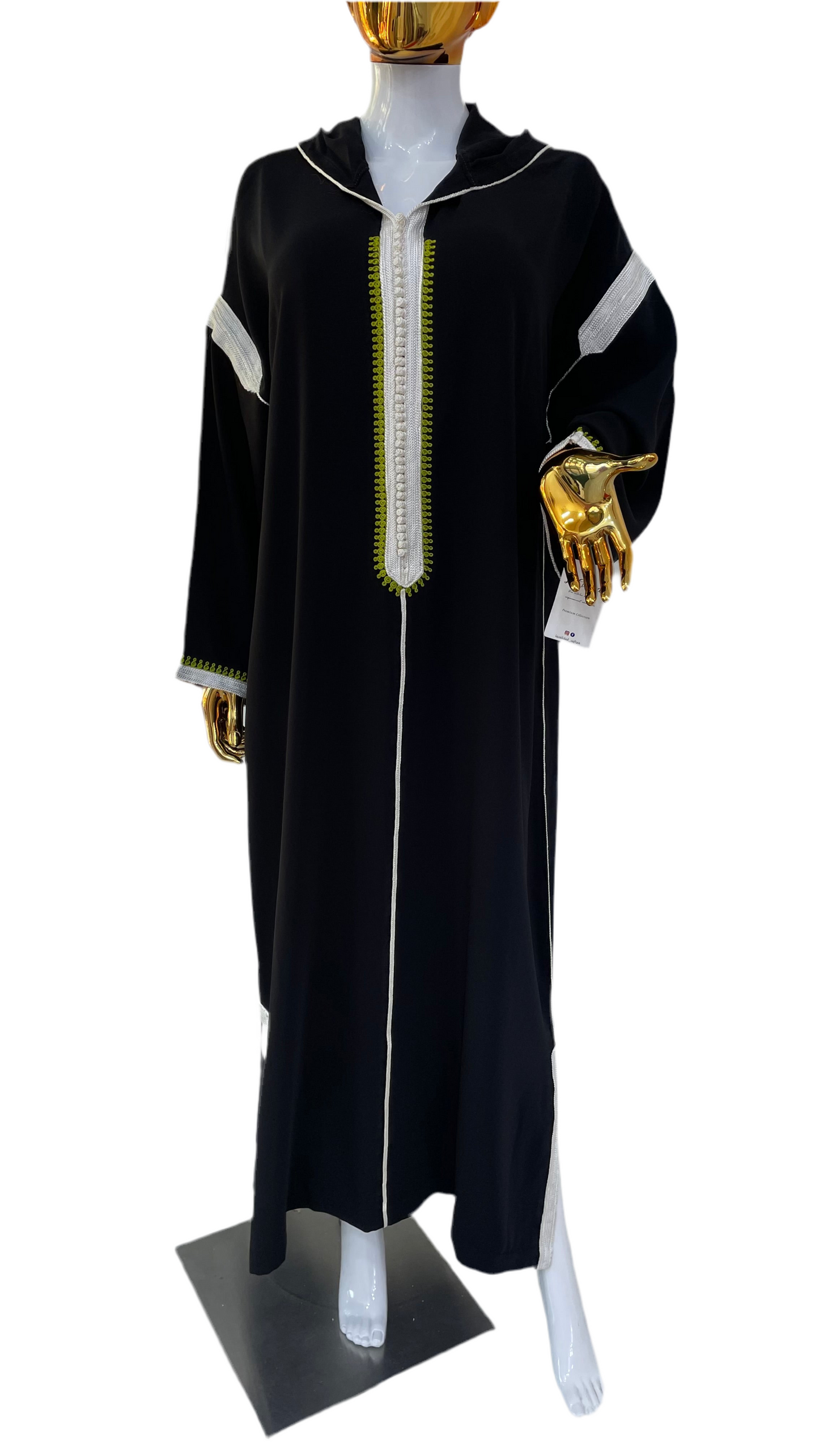 Jellaba Tricolore - Noire