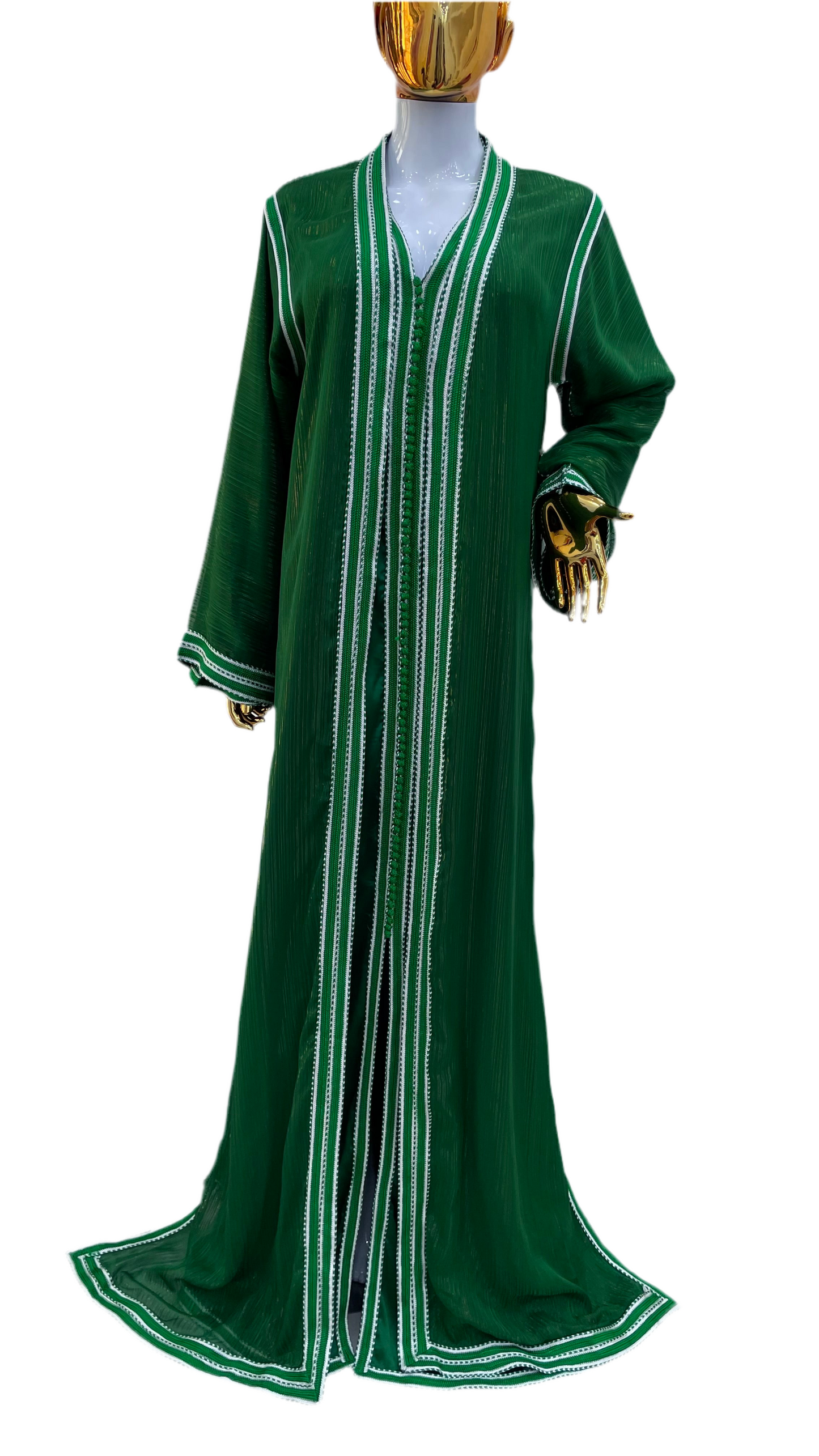 Caftan 2 pièces Fluide à Tissus Plissé - Effet Lamé Subtil