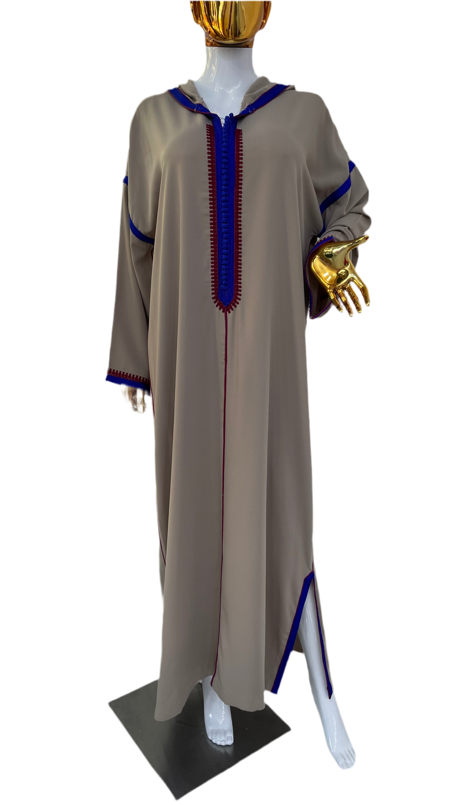 Jellaba Tricolore - Taupe