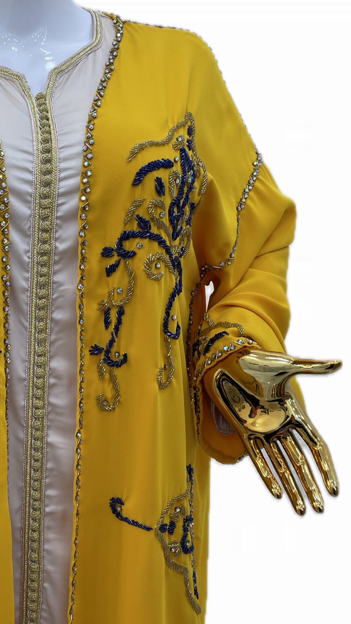 Orange Yellow Beaded kimono (kimono perlé)