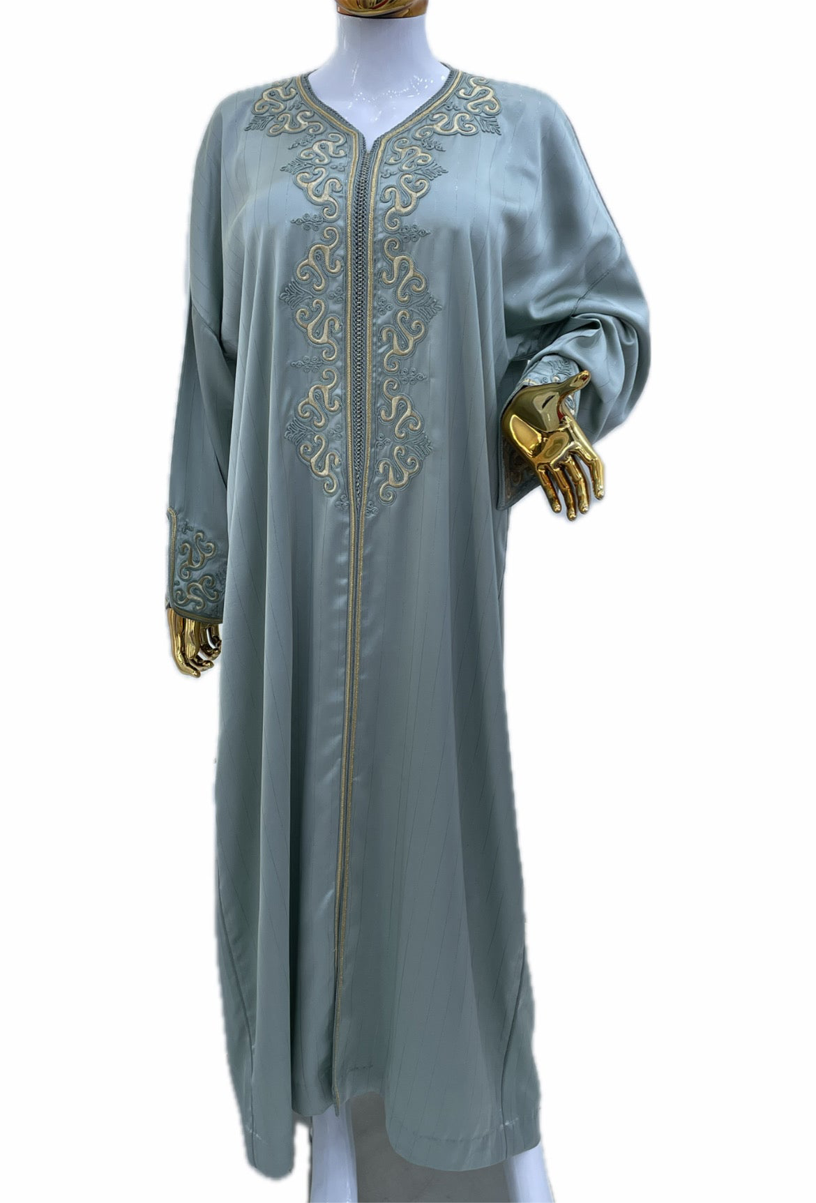 Jellaba en Jawhara Vert 2 pièces
