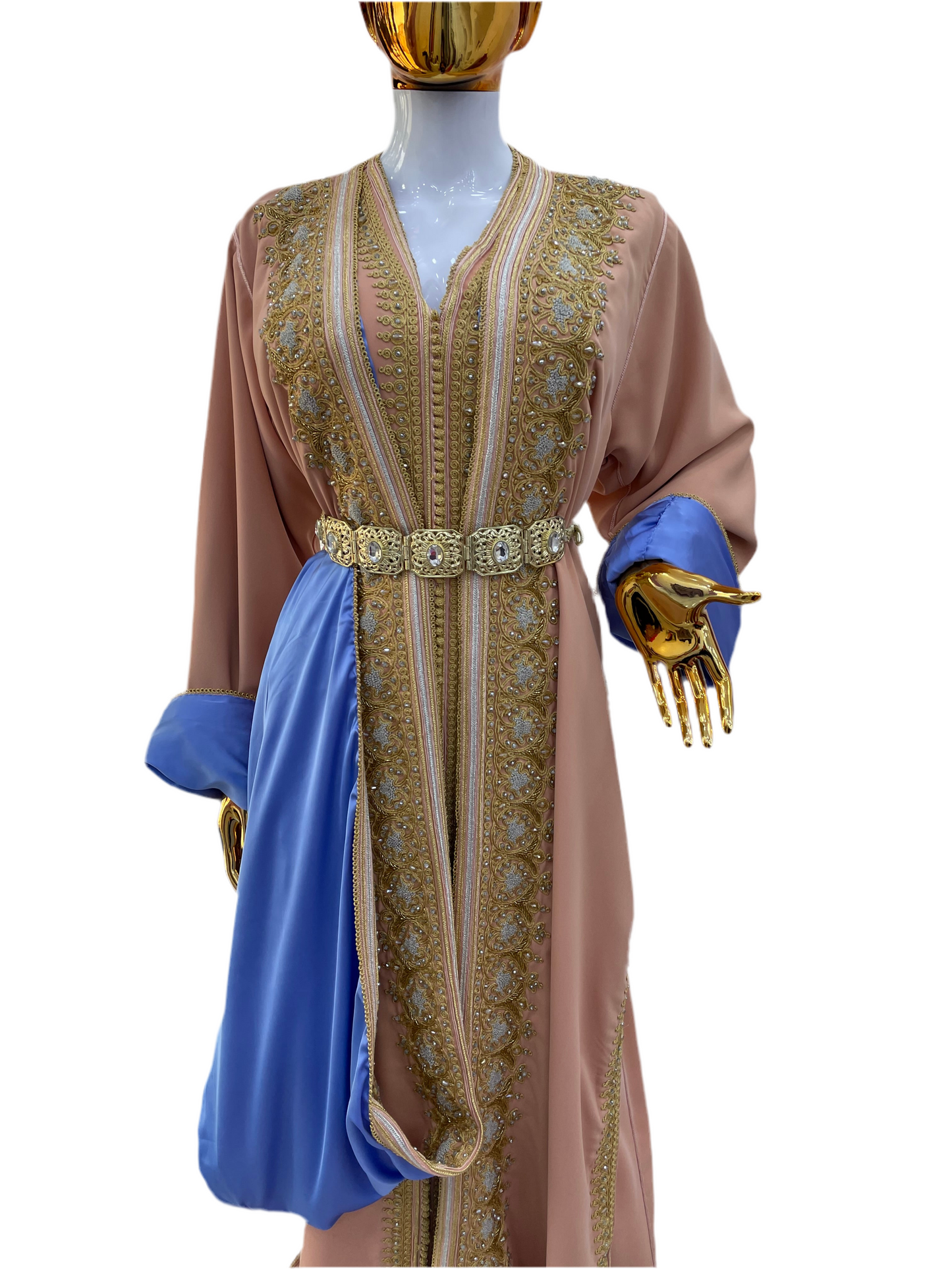 Takchita en Crêpe de Soie - 100% main