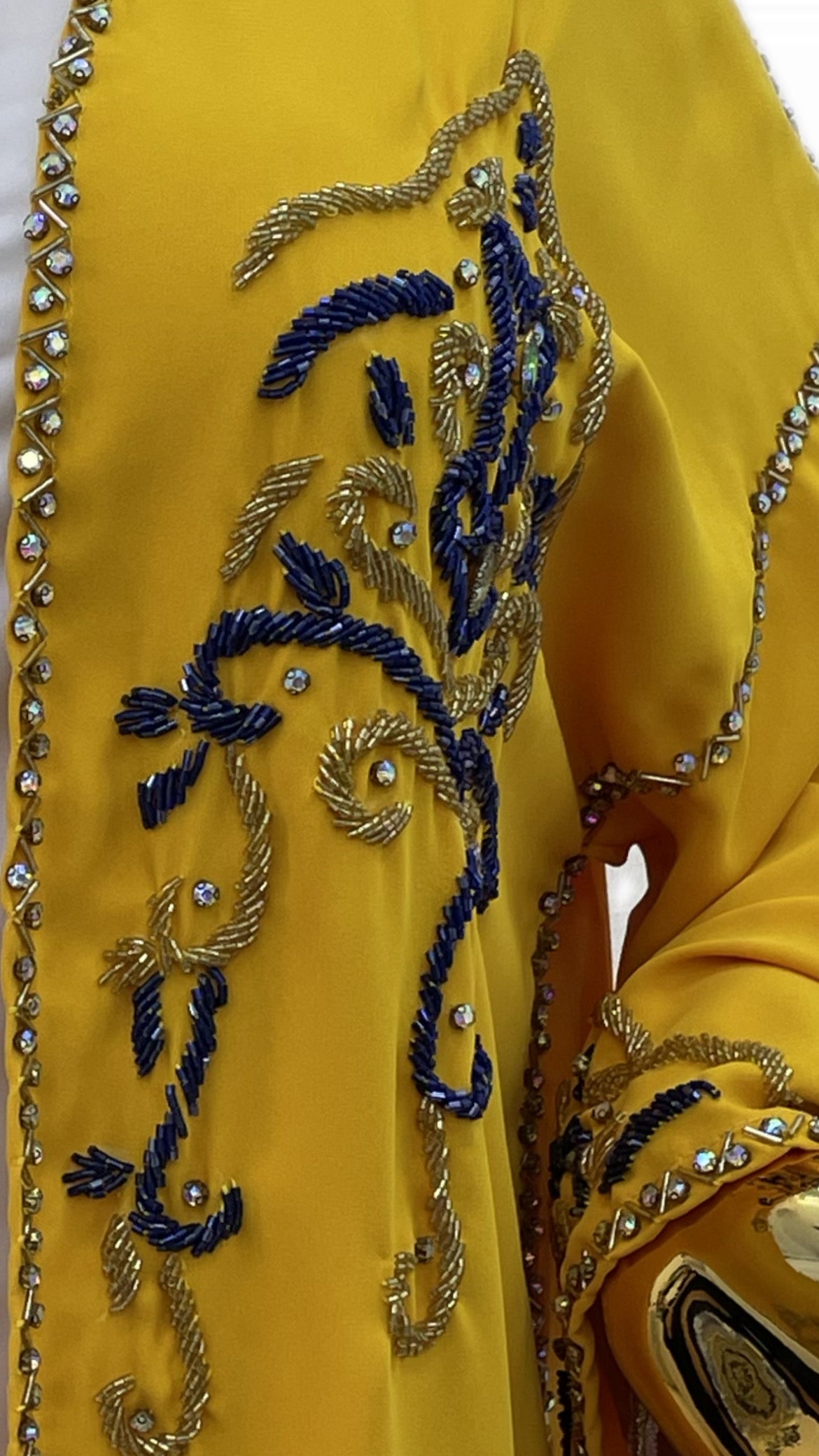 Orange Yellow Beaded kimono (kimono perlé)