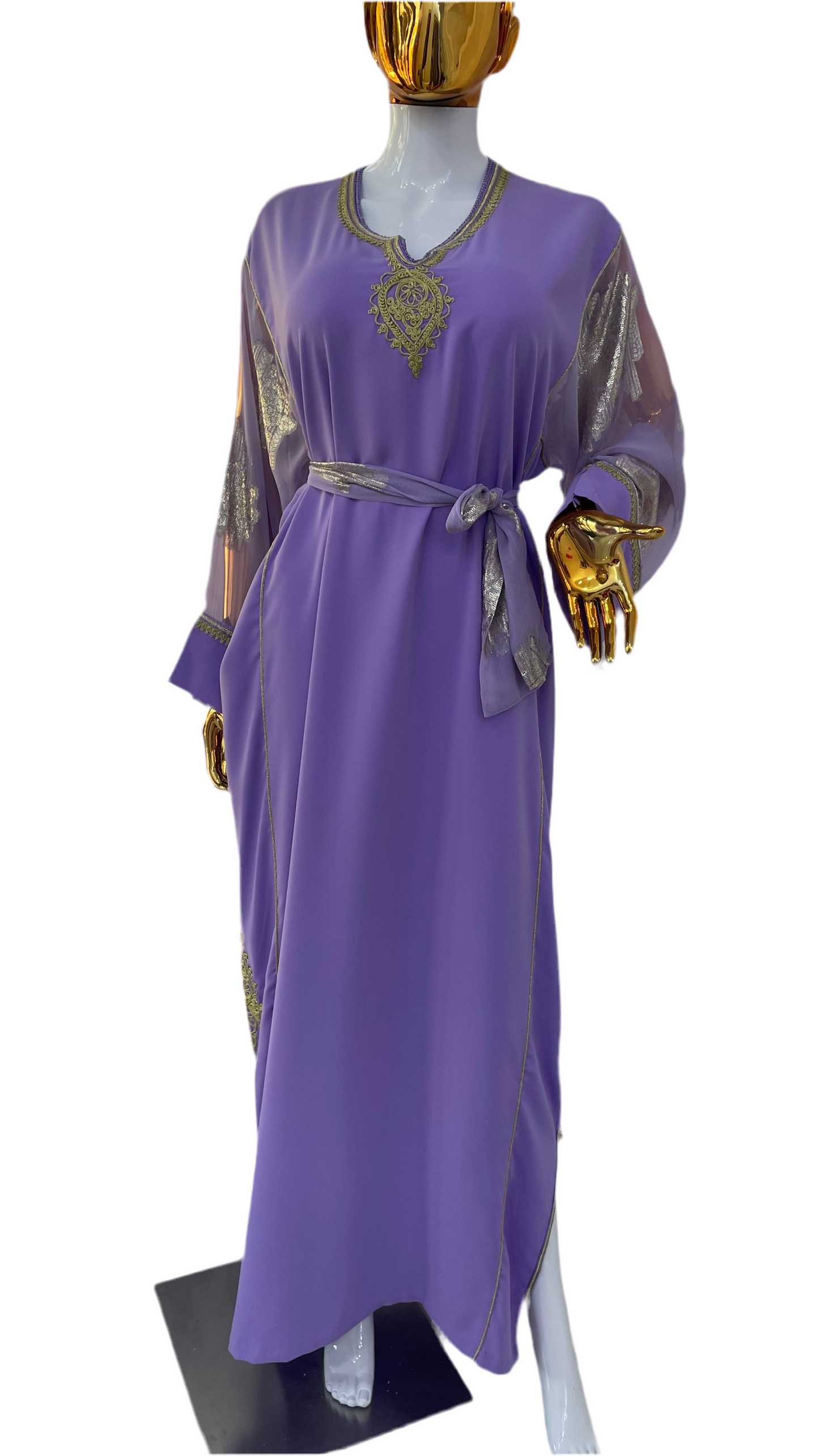 Robe d'hôtesse en Tlija Mauve