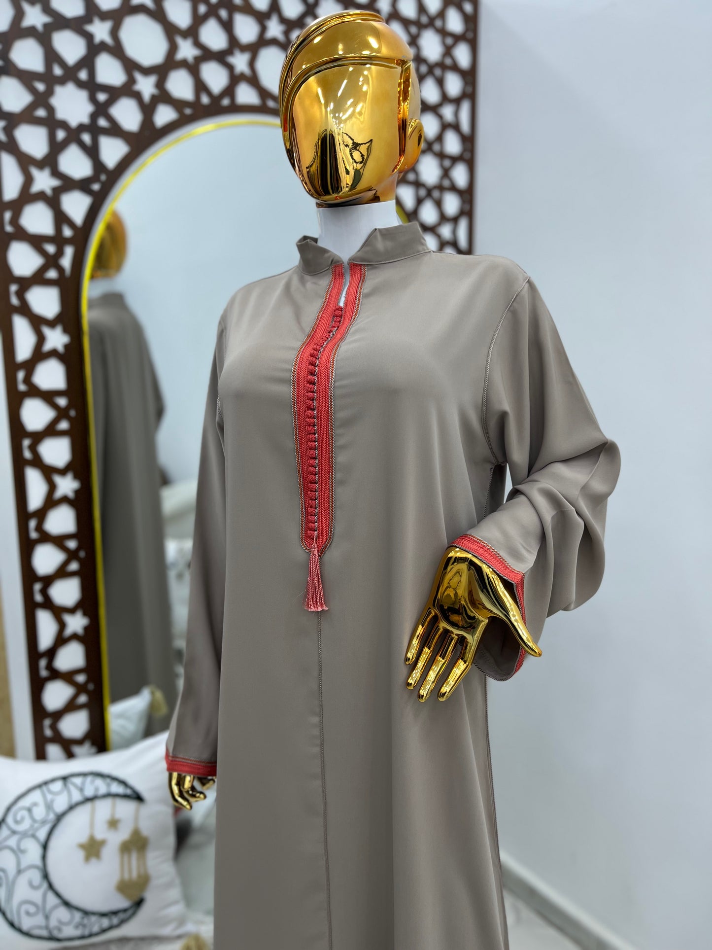 Robe d’hôtesse bicolore | Taupe & Orange