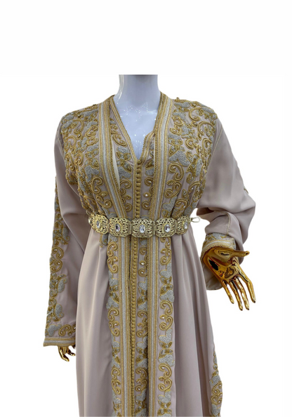 Takchita en Crêpe de Soie - 100% main