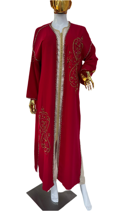 Red Beaded Kimono (kimono perlé)