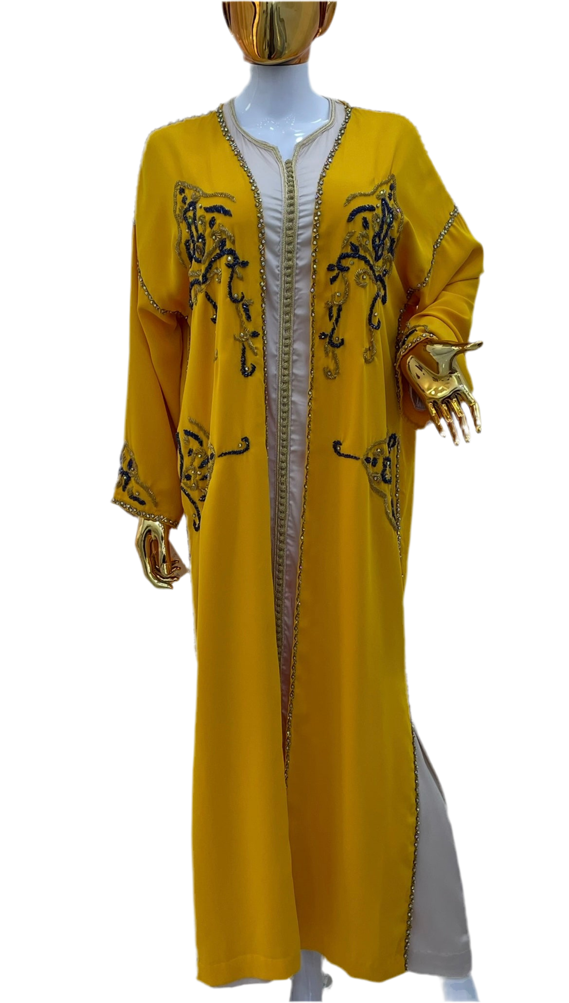 Orange Yellow Beaded kimono (kimono perlé)