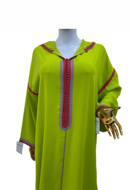 Jellaba Tricolore - Pistache