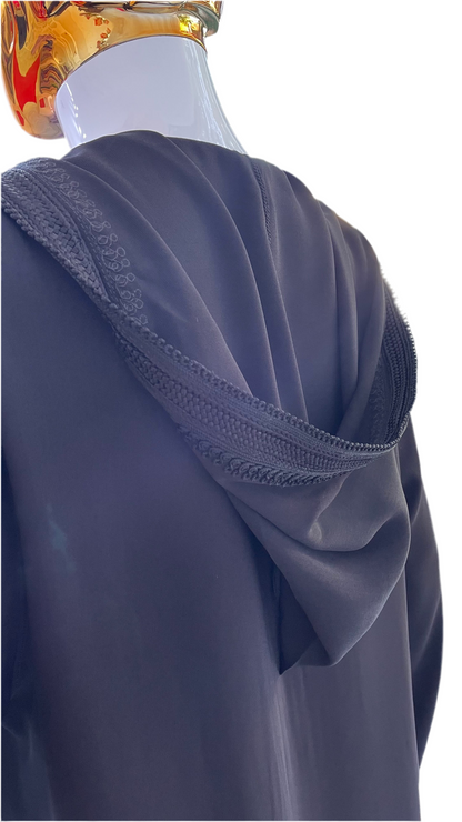 Jellaba Ton sur Ton - Noire