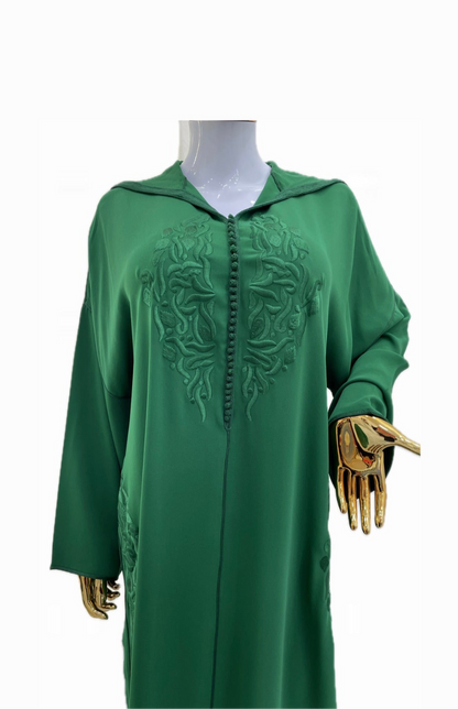 Jellaba Ton Sur Ton - Vert