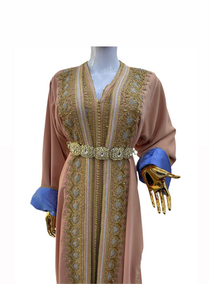 Takchita en Crêpe de Soie - 100% main