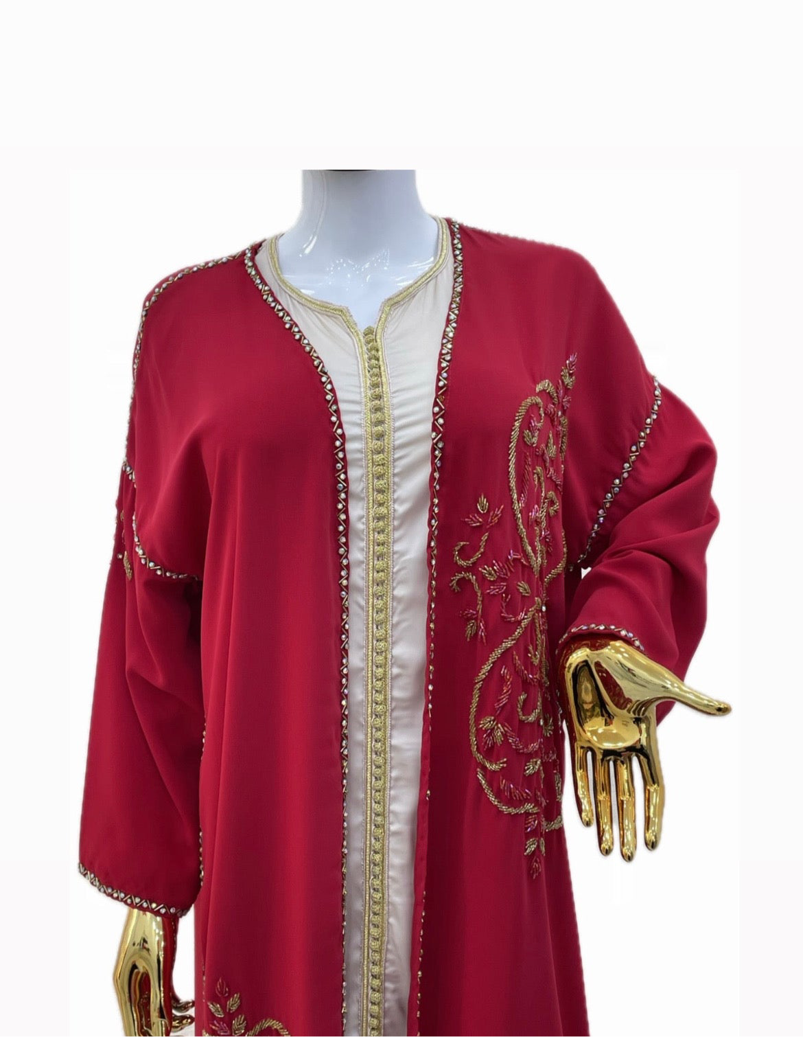 Red Beaded Kimono (kimono perlé)