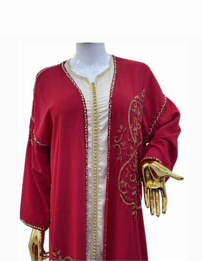 Red Beaded Kimono (kimono perlé)