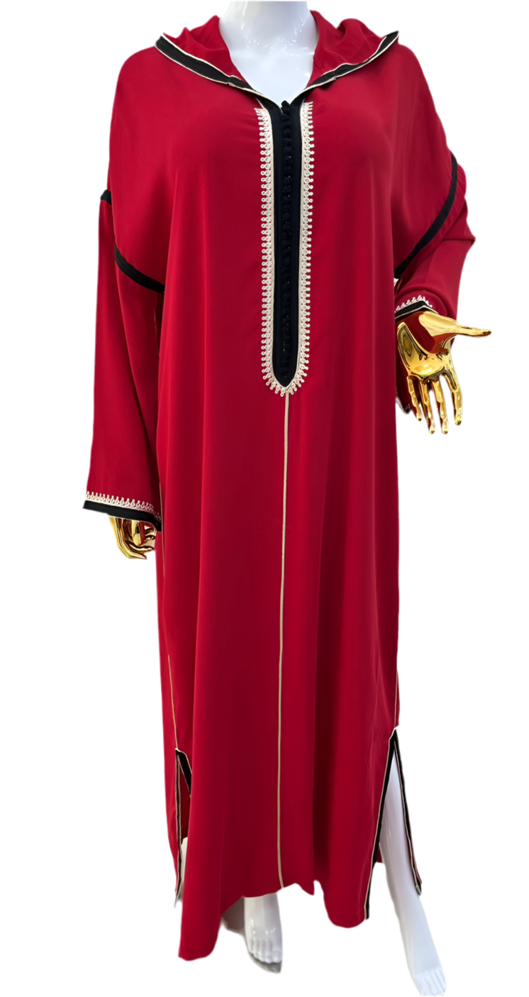 Jellaba Tricolore Rouge