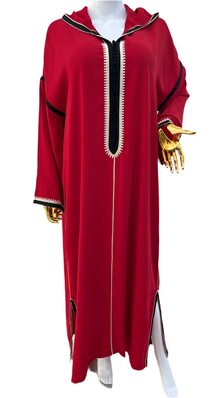 Jellaba Tricolore Rouge