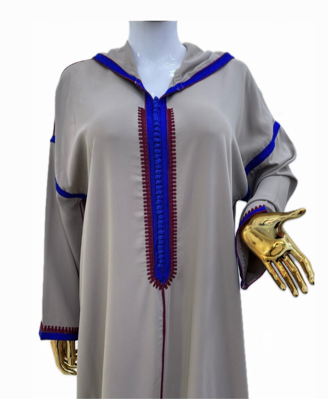 Jellaba Tricolore - Taupe