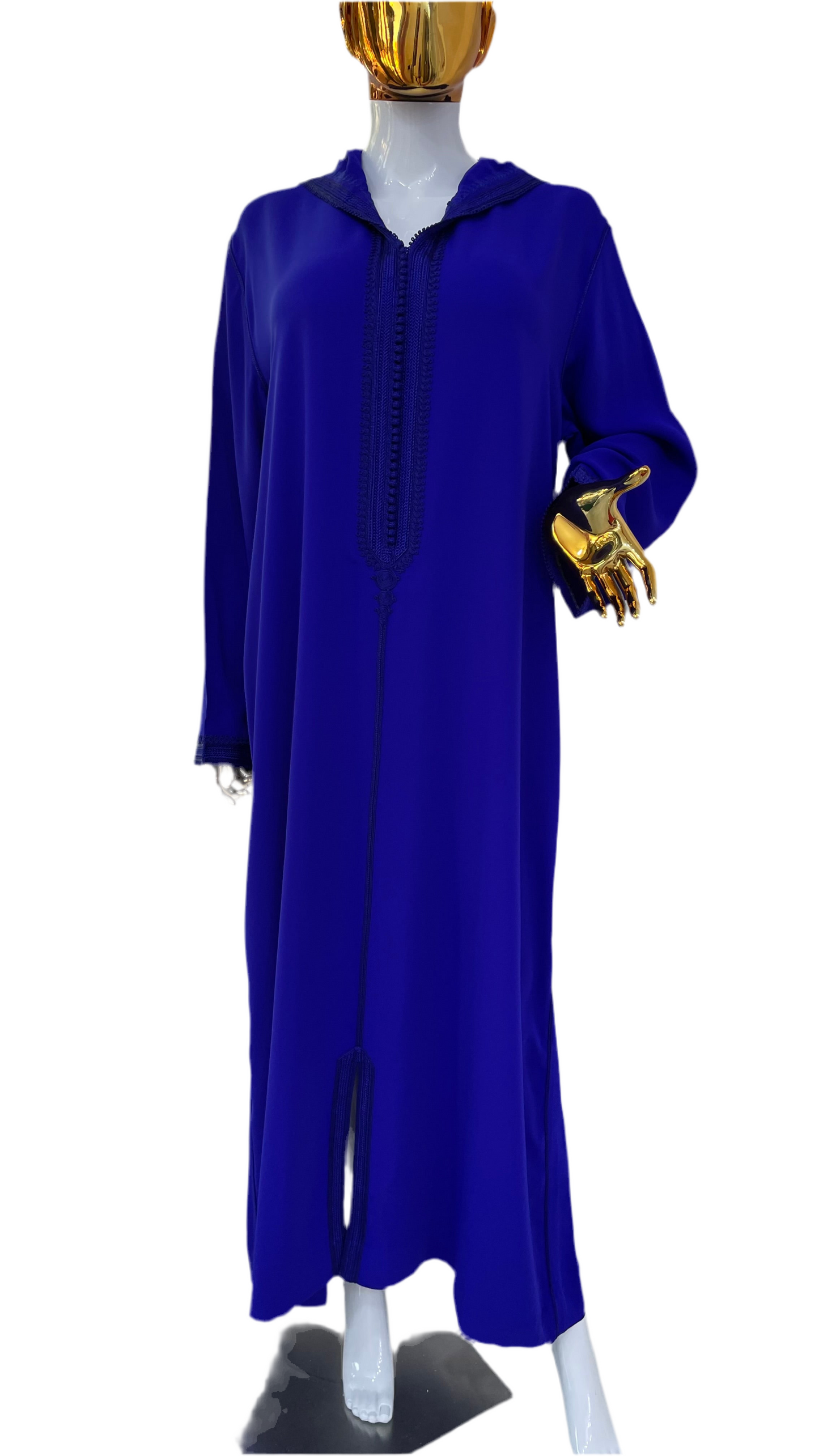 Jellaba Ton Sur Ton - Bleu Roi