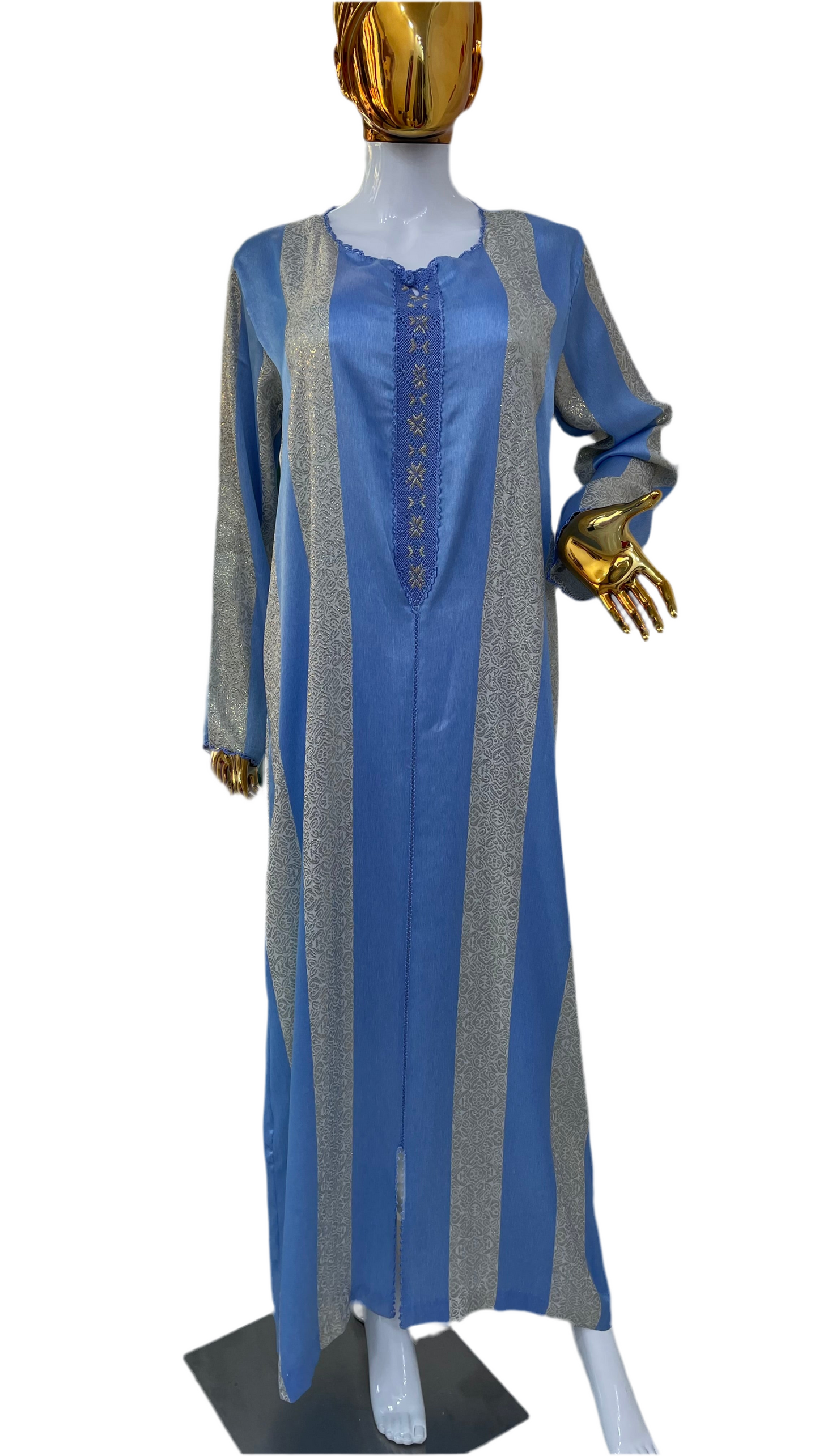 Robe d'Hôtesse en Jawhara - Bleu