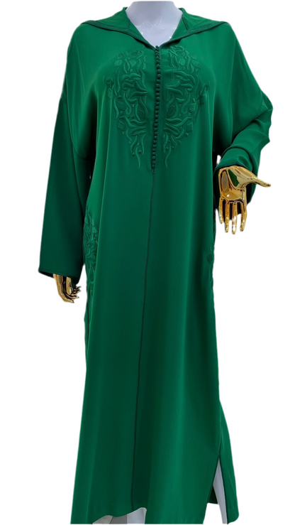 Jellaba Ton Sur Ton - Vert