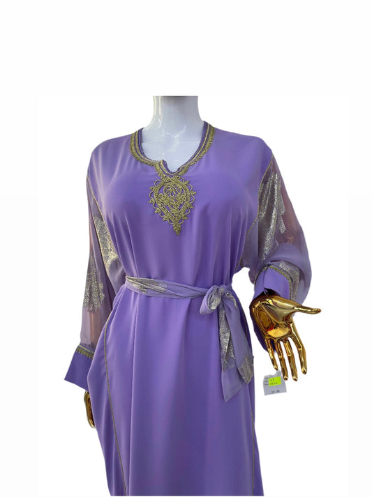 Robe d'hôtesse en Tlija Mauve