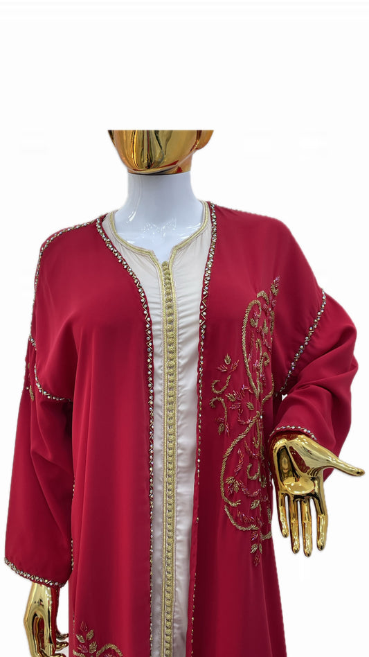 Red Beaded Kimono (kimono perlé)
