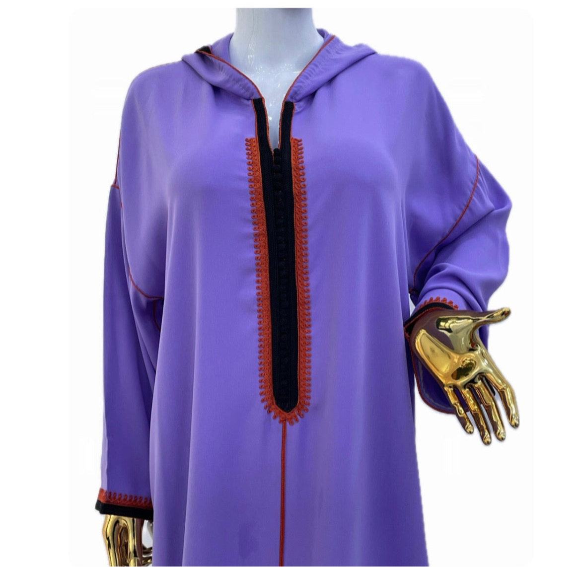 Jellaba Tricolore - Mauve