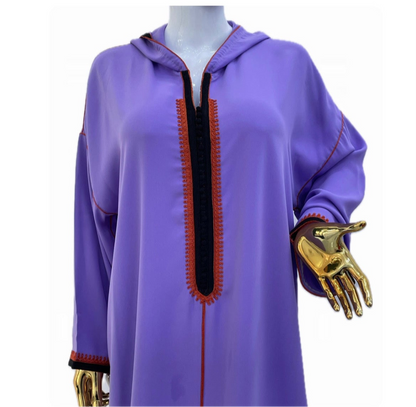 Jellaba Tricolore - Mauve