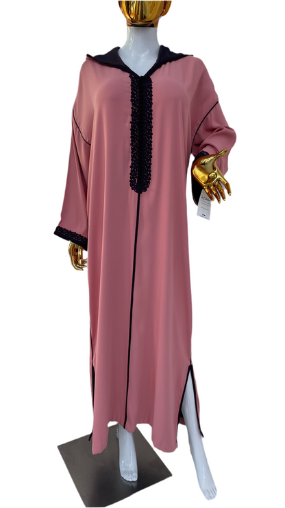 Jellaba Bicolore Rose