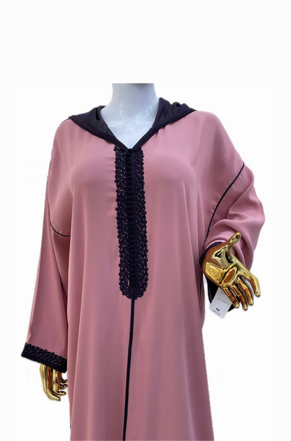 Jellaba Bicolore Rose