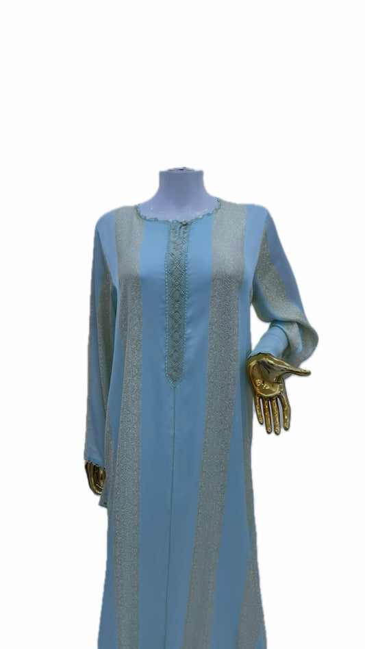 Gandoura en Jawhara - Bleu Turquoise