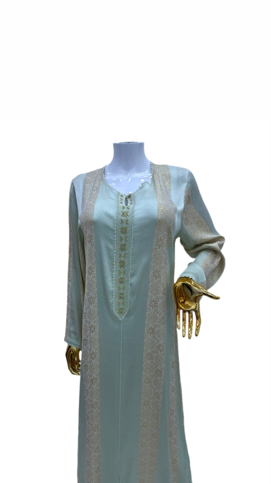 Gandoura en Jawhara - Vert Pastel