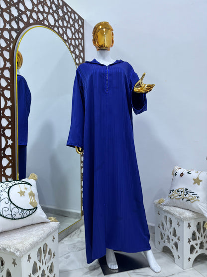 Jellaba en Jawhara Fine | Bleu Roi