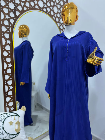 Jellaba en Jawhara Fine | Bleu Roi