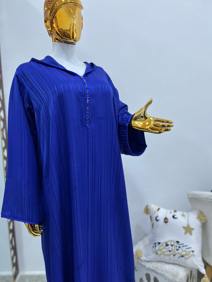 Jellaba en Jawhara Fine | Bleu Roi