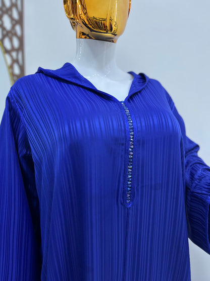 Jellaba en Jawhara Fine | Bleu Roi