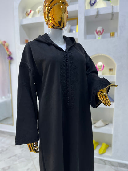 Jellaba hivernale | Noir