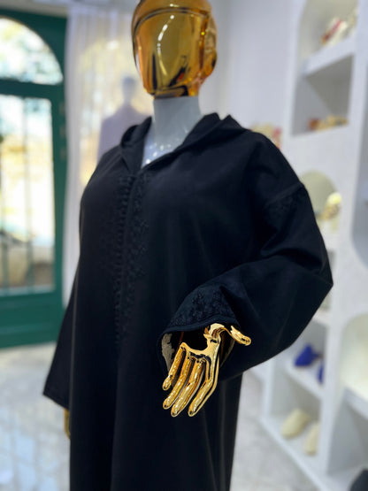 Jellaba hivernale | Noir