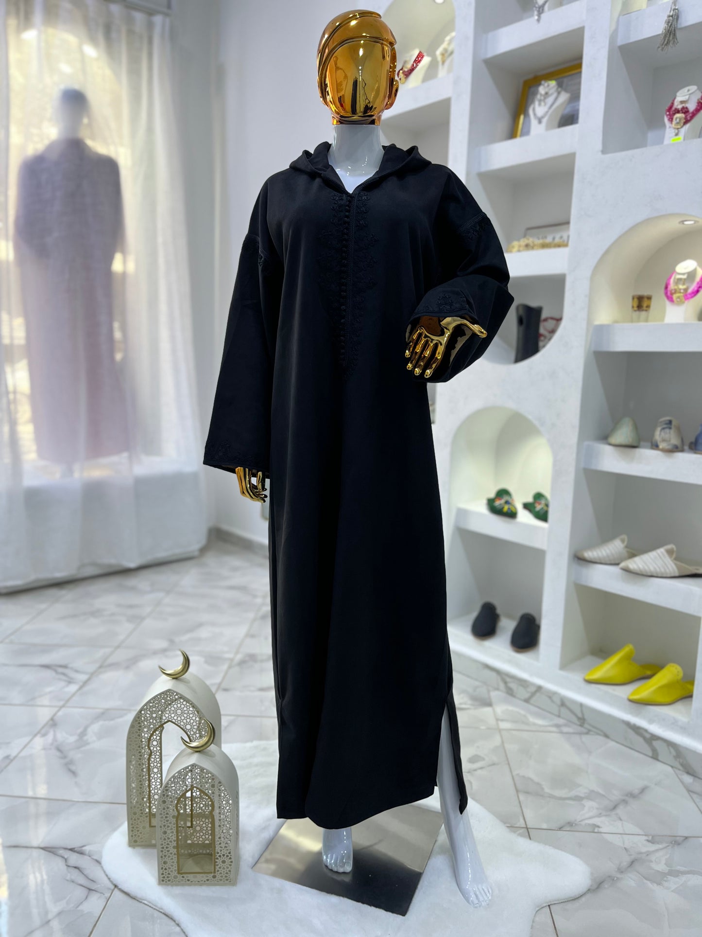 Jellaba hivernale | Noir