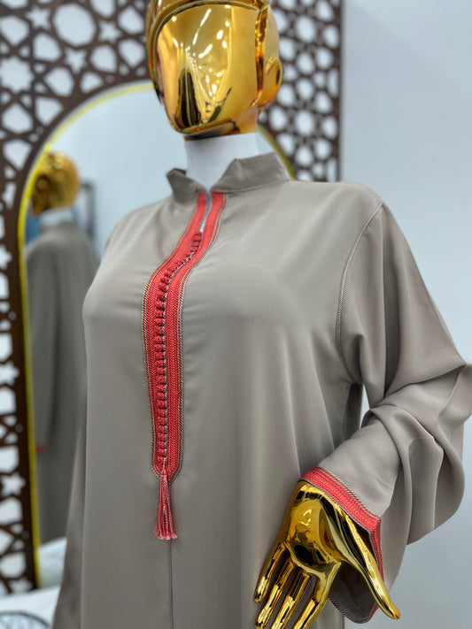 Robe d’hôtesse bicolore | Taupe & Orange