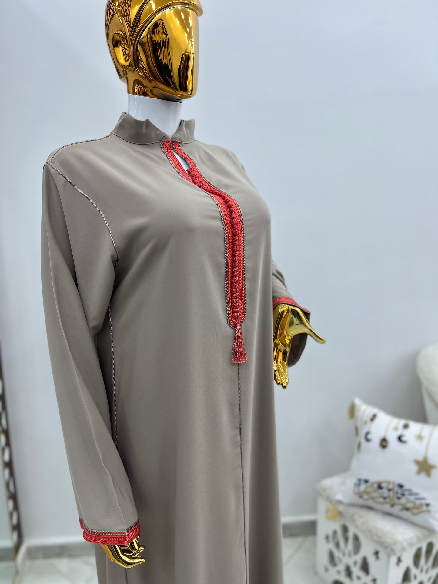 Robe d’hôtesse bicolore | Taupe & Orange