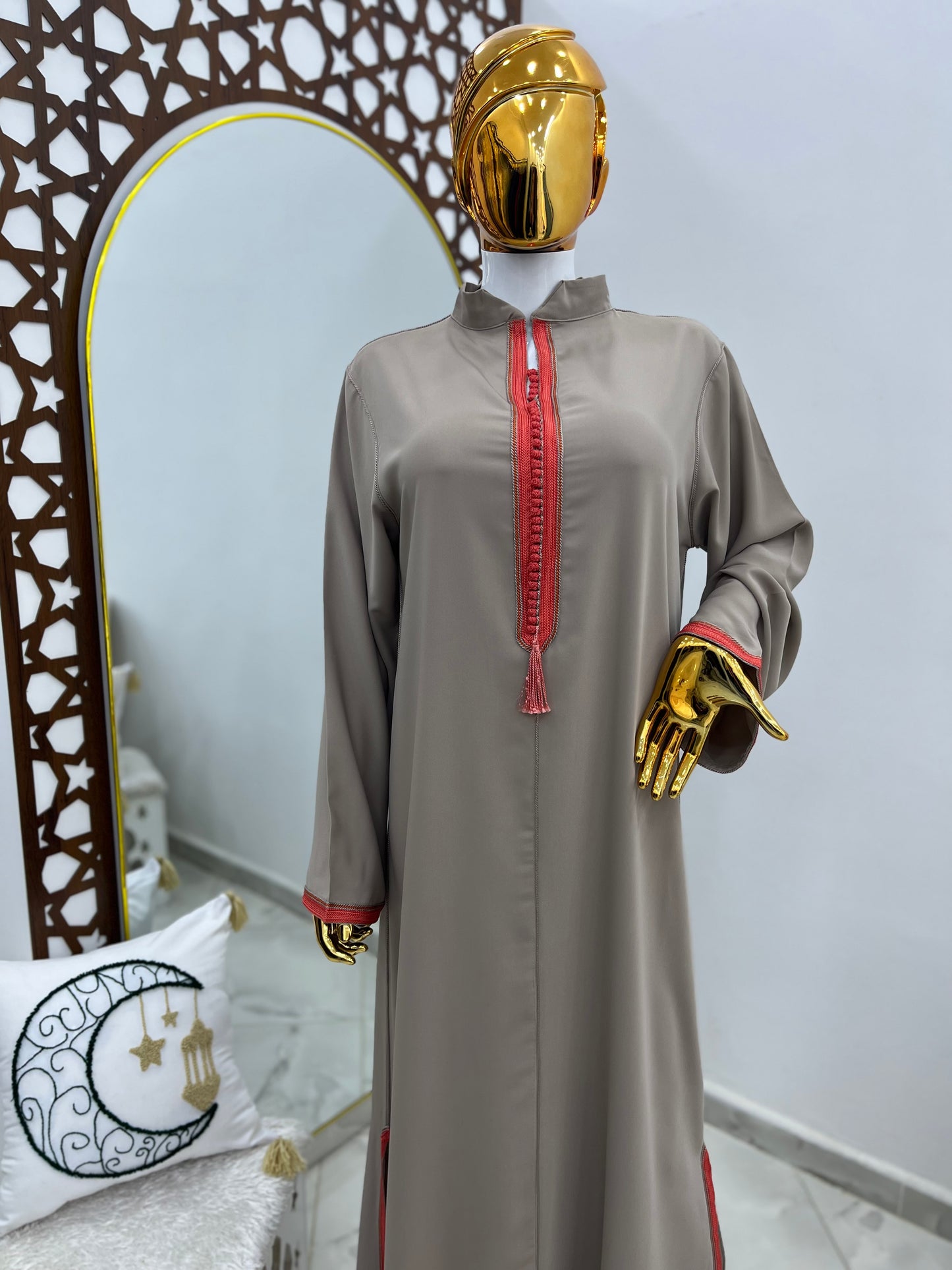 Robe d’hôtesse bicolore | Taupe & Orange