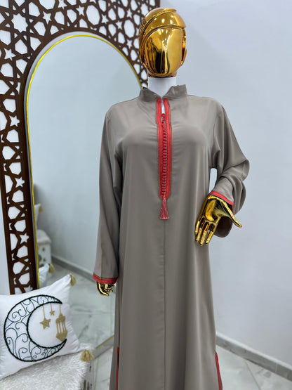 Robe d’hôtesse bicolore | Taupe & Orange