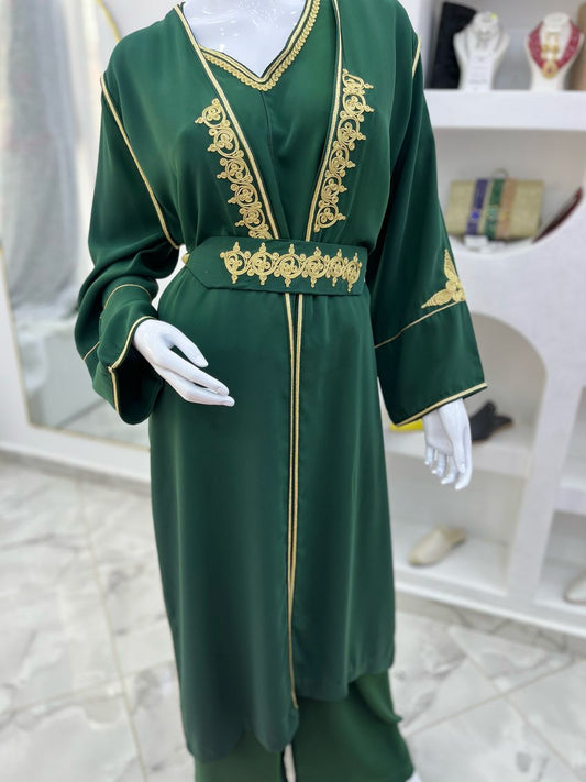 Ensemble 3 Pièces & Ceinture - Vert